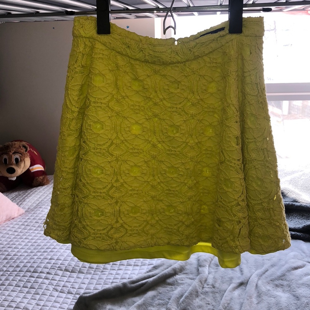Forever 21 Yellow Skater Skirt